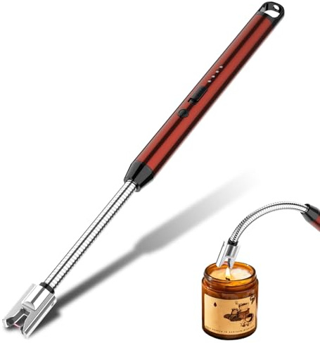 Accendino Elettrico GeeRic, Arco Elettrico Accendino Cucina Testa Rotante 360° USB Ricaricabile Blocco di Sicurezza Senza Fiamma Antivento Accendini ad Arco per Candele,BBQ,Caminetti,Campeggio