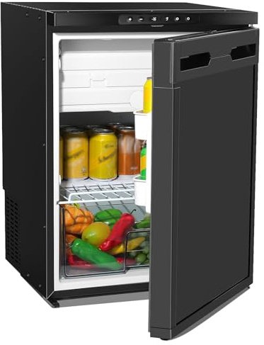 GEARPASS 65L Campervan Fridge, Camping Refrigerator with APP Control & LED Display, 12V Compressor Fridge Freezer for Campervan, Motorhome, Boat, Truck, Car, Travel