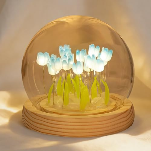 Richaa Hübsche Tulpen Lampen Blume Nachtlicht Niedliche Schlafzimmer Dekor Einzigartige Geschenke für Frauen