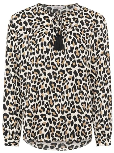 Zwillingsherz Damen Bluse Shirt Freizeit Tunika Modell Classic Leo Langarm, lässiger Schnitt, hochwertig verarbeitet, ideal für Freizeit & Büro