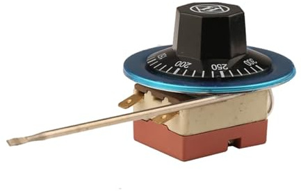 50-300 Degrees Celsius 2-pin Tempering Switch Capillary Dial Thermostat - Adjustable Temperature Controller for Electric Oven