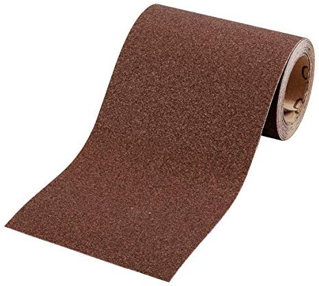 kwb Schleifrolle 5 m x 115 mm aus Korund mit Körnung 240, hochwertiger Kunstharz-Verleimung und verstärktem Papierträger für den feinen Schliff von Holz und Metall