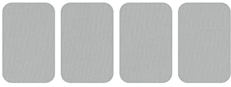 dalipo 05009 - Bügelflicken 4er-Pack, ca. 7,6x4,9cm, hellgrau