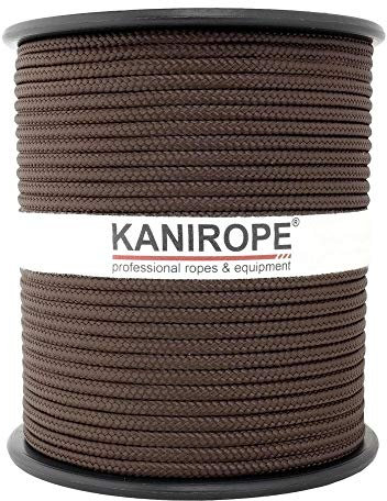 Kanirope® PP Seil Polypropylenseil MULTIBRAID 5mm 100m Farbe Braun (0124) 16x geflochten