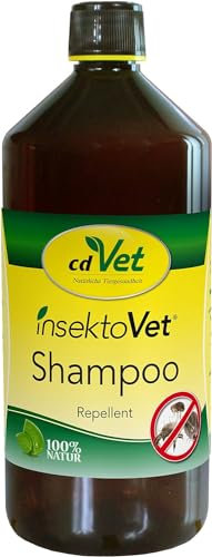 cdVet insektoVet Shampoo schützender Repellent Insektenschutz für Hund und Katze – effektive und wohlriechende Fellpflege
