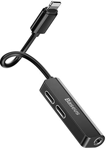Baseus Audio L52 Lightning Adapter to Mini Jack 3,5 mm et 2 x Lightning (Noir)