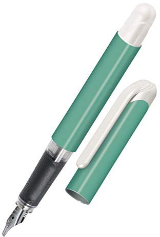 Online Schönschreibfüller College Mint, Kalligrafiefeder 1,4 mm, Tinten-Füller für Rechtshänder, ergonomisches Griffstück, Standard-Tintenpatronen, inkl. Kombipatrone blau