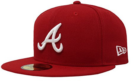 New Era Cardinal Red/White New York Yankees Basic 59Fifty Fitted Hat Cap (7, Rot/Weiß, 61 EU