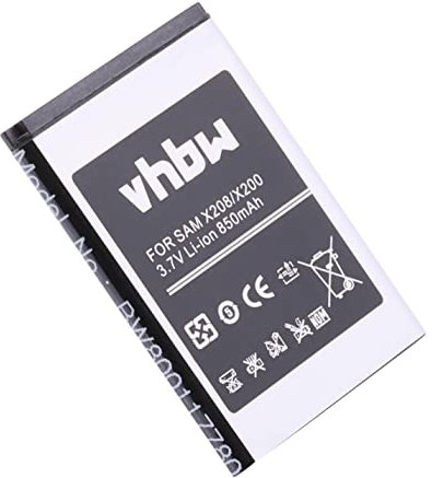 vhbw Batterie Compatible avec Samsung SGH-E360, SGH-E350, SGH-E251, SGH-E250C, SGH-E250, SGH-E258 téléphone Portable (850mAh, 3,7V, Li-ION)