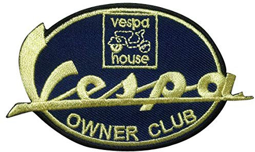 Vespa OWNER club T Sports Racing MOTORSPORT Aufnäher Besticktes Patch zum Aufbügeln Applique Souvenir Zubehör