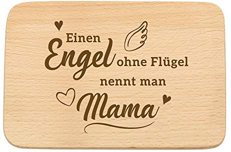 Spruchreif Frühstücksbrettchen Engel ohne Flügel Mama – Geschenk zum Muttertag