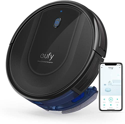 eufy Robot aspirateur avec fonction de nettoyage, RoboVac G10 Hybrid, navigation dynamique intelligente, aspirateur 2 en 1 et robot aspirateur balai, puissance d'aspiration de 2000 Pa