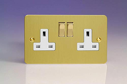 SOCKET SWCHD 2G 13A B/BR