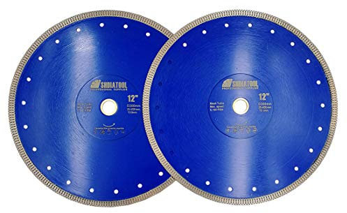 SHDIATOOL Diamond Cutting Disc 2PK 300mm / 12 Inch X Mesh Turbo Saw Blade for Tile Marble Ceramic Porcelain