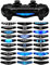 eXtremeRate Light Bar Stickers Decal Aufkleber Vinyl Wrap Decals für Playstation 4 Slim Pro Controller-30 Stück