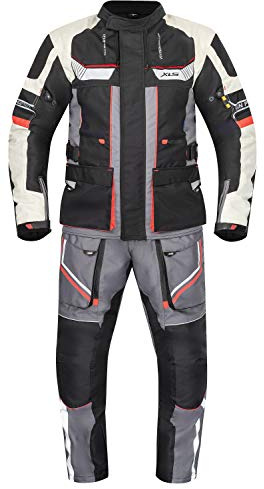 XLS Textilkombi hochwertige Motorradkombi X-Drive Textil atmungsaktiv wasserdicht (XXL)