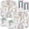 Chipark Fairy String Lights Battery Operated 2 Pack 12m 120 LED with Remote Timer Firefly Light 8 Modes Waterproof Copper Wire Lights for Indoor Outdoor Bedroom Garden Christmas Decorative(Cool White)