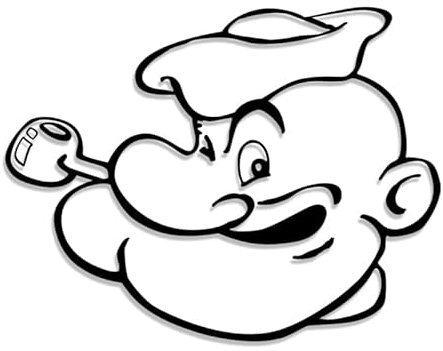 Decus Shop Popeye XL 2327 (schwarz) // Sticker OEM JDM Style Aufkleber