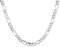 QUADRI - Elegante Halskette Herren Figaro - Silberkette Herren 925 Silber - Breite 5mm - Plattenkette Länge 46 cm - Kette Made in Italy