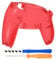 eXtremeRate Clear Red Custom Back Plate Bottom Shell Compatible with ps5 Controller, Replacement Back Shell Cover Compatible with ps5 Controller