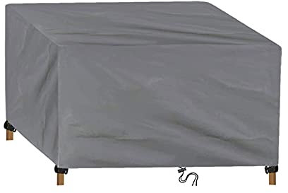 WHXQSH Gartenmöbel Abdeckung,150x90x75cm Abdeckplane Gartenmöbel,420D Oxford Gewebe Rechteckig Schutzhülle, Wasserdicht Winterfest, Atmungsaktiv, UV-Schutz,für Gartentisch Sitzgruppe