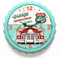 Menterry Bottle Cap Design Iron Retro Wall Clock, 13 inch Vintage Antique Style, Silent Battery Operated Creative Decor Wall Clocks for Garage,Farmhouse,Office,Beer bar,Cafes,Kitchen,School (Green)