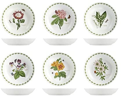 H&H Flowers Set 6 Piatti Fondi, Porcellana, 20cm