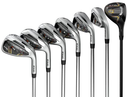 COBRA Herren Ltdx Kombi-Bügeleisen-Set Satin Chromgold Eisen, Chrom-Gold Fusion, Senior RH KBS PGI 65 Graphite 5 Hybrid, 6 PW, GW