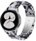 DEALELE Armband Kompatibel mit Samsung Galaxy Watch 7 / FE / 6/6 Classic / 5/5 Pro / 4/4 Classic / 3 41mm, 20mm Buntes Harz Resin Ersatz Armbänder für Huawei GT3 42mm / GT2 42mm, Kuh schwarz