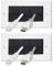 Auline Black Brush White Surround Double Twin 2 Gang Wall Outlet Cable Entry Plate Tidy Mount Face Plate Wall Plate (2)
