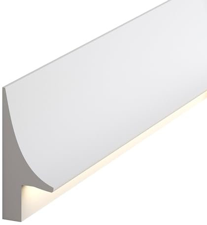 Mardom - Plinthe QL007P - 42 x 93 x 2000 mm - Blanc satiné | Plinthe | Barre lumineuse LED