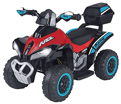 eSpidko Quad Veicolo a batterie per Bambini, 6V 4.5AH, Rosso - Globo Giocattoli 41340