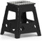 ZENO Folding Step Stool 16 inch | Heavy Duty Foldable Stool for Adults | Kitchen Step Stool | Folding Step Stools for Adults | Bathroom Step Stool | Non-Slip Portable Stool | Plastic Stool for Kids