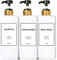 Moderner Gold Shampoo und Spülung Spender (21 Unzen, 3 Stück) Nachfüllbare Pumpflasche Set Leere Dusche Kunststoffflaschen mit Pumpe für Badezimmer Duschgel Seife und Dusche, 3 Arten wasserdichte