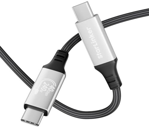 StarLinker USB4 Cable 240W 2 m [USB-IF Certified], PD Charging, Supports 40Gbps Data Sync and 8K/5K@60HZ, Compatible with Thunderbolt 4/3, USB3, USB C, Lenovo, MacBook, SSD, Monitor, Docking