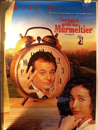 Und täglich grüßt das Murmeltier - Bill Murray - Filmposter A1 84x60cm gerollt
