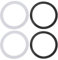 Be In Your Mind Set di 2 guarnizioni O-ring in gomma per lavello, guarnizioni di tenuta per bagno, cucina, WC, 107 mm, nero e bianco