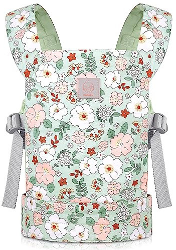GAGAKU Porte-poupée pour enfants à partir de 3 ans - Porte-bébé pour poupées - Accessoire de poupée - Avec bretelles réglables - Vert - Camélia