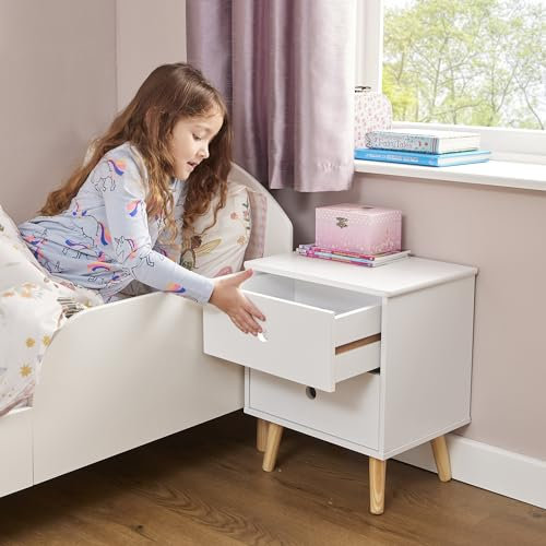Liberty House Toys Kids Bedroom Playroom Storage Cabinets 2 Drawer,White,H45 x W38 x D30cm