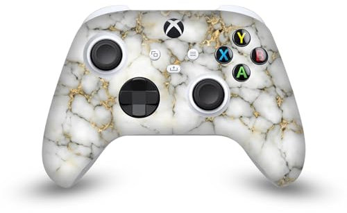 Head Case Designs Weiß Und Gold Marmor Vinyl Haut Gaming Aufkleber Abziehbild Abdeckung kompatibel mit Xbox Series X/S Controller