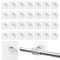 MUXHEL 30 PCS Clear Adhesive Curtain Rod Holder, Self Adhesive Curtain Rod Bracket, No Drill Curtain Rod Holder Nail Free Fixing Rod Holder for Home Hotel Kitchen & Bathroom