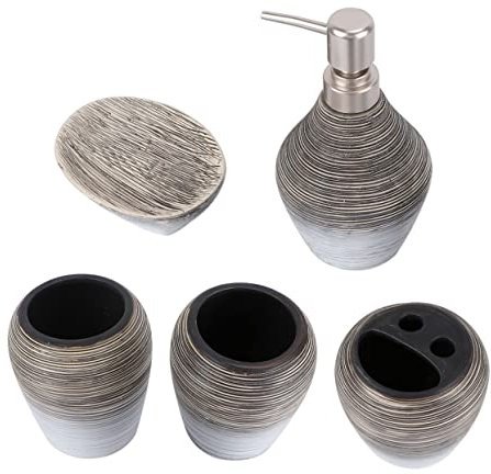 Garneck 5pcs Ceramic Toothbrush Toothpaste Holder Soap Holder Home Gargle Cup Travel Toothbrush Case