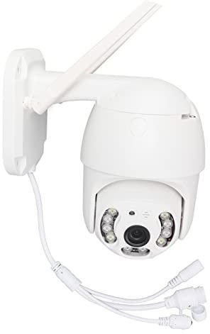 Eujgoov Dual Light Wireless Webcam, Drahtlose Überwachungskamera 3MP IP66 360-Grad-Drehung Duale Lichtquelle Wandmontierter Remote-Außenmonitor Glühbirne Überwachungskamera AC100-240V