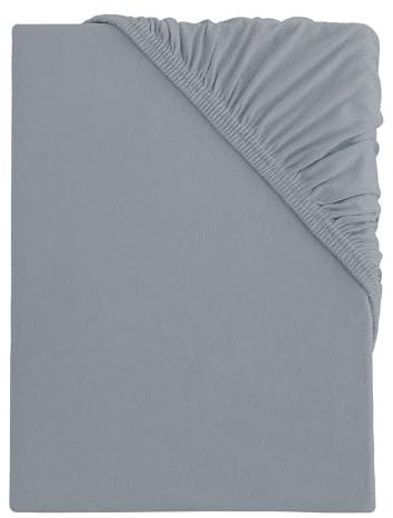 s.Oliver Spannbettlaken 180x200-200x200 cm- 100% Baumwolle, für Matratzen bis 25 cm, besonders weich & angenehm, Spannbetttuch grau