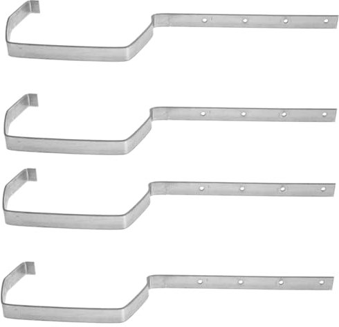 HOMSFOU 4piezas Soporte De Canalón De Hierro Para Tuberías De Desagüe Fijación Resistente y Práctica Para Jardín y Tejados