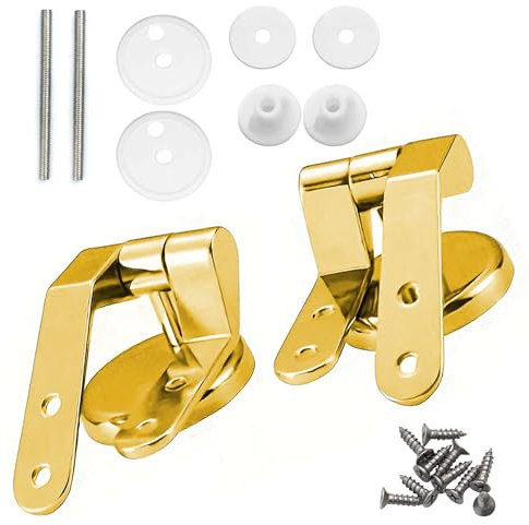 LONGHAO 2 pcs WC Sitz Scharnier WC Sitz Scharniere Ersatzteile Klodeckel Befestigung Scharniere WC-Sitz Befestigung Ersatzteile Set,für Toilettensitz WC SitzAbdeckung Deckel Universal Zubehör (#1)