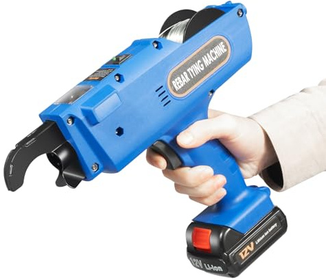 Automatische Rebar Tying Machine Stahlbeton Bindemaschine Mit Linie Handheld Tier Drahtbindemaschine Stahlband Tool Elektrische Drahtbinder Bindedraht Bewehrungsverbinder UmreifungsgeräT 12V 4500Mah