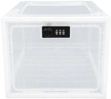 Yechiry Large Lock Box, Medicine Storage Box, Lockable Storage Box Snack Box Container Fridge Lock Box Locking Storage Box Refrigerator Lock Box Diary Phone Lock Box for Office Home