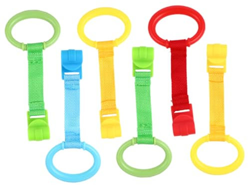 SHOWERORO 6St ziehen Laufassistent Aufstehringe -Stehringe Werkzeug Krippe spielzeug babylauflern kinderbett laufstall Babybett-Zubehör Gehhilfen für Babys Plastik