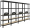 PROREGAL Mega Deal 4X Schwerlastregal Apollo HxBxT 180x75x30 cm Fachlast 175kg Schwarz Kellerregal, Steckregal, Garagenregal, Lagerregal